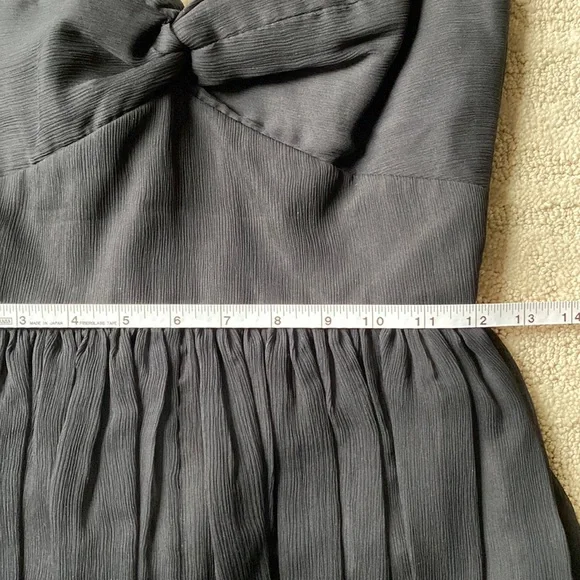 LIKE NEW J. Crew | Silk Chiffon Knot Dress Size 0 Petite Little Black Dress - Picture 14 of 16